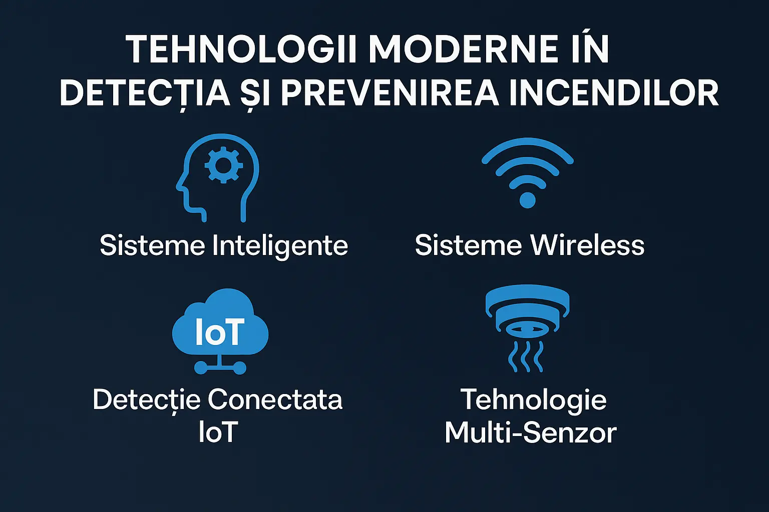 detectoare și centrală pentru tehnologii de detecție incendiu